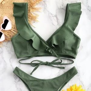 Green Tie Bikini